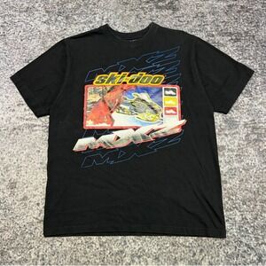 Vintage Ski-Doo MXZ Sno Gear T Shirt Mens Medium Black Snowmobile Racing 90s Y2K